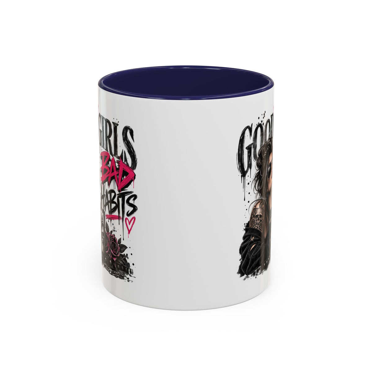 Good Girls Bad Habits Skull & Crown Mug