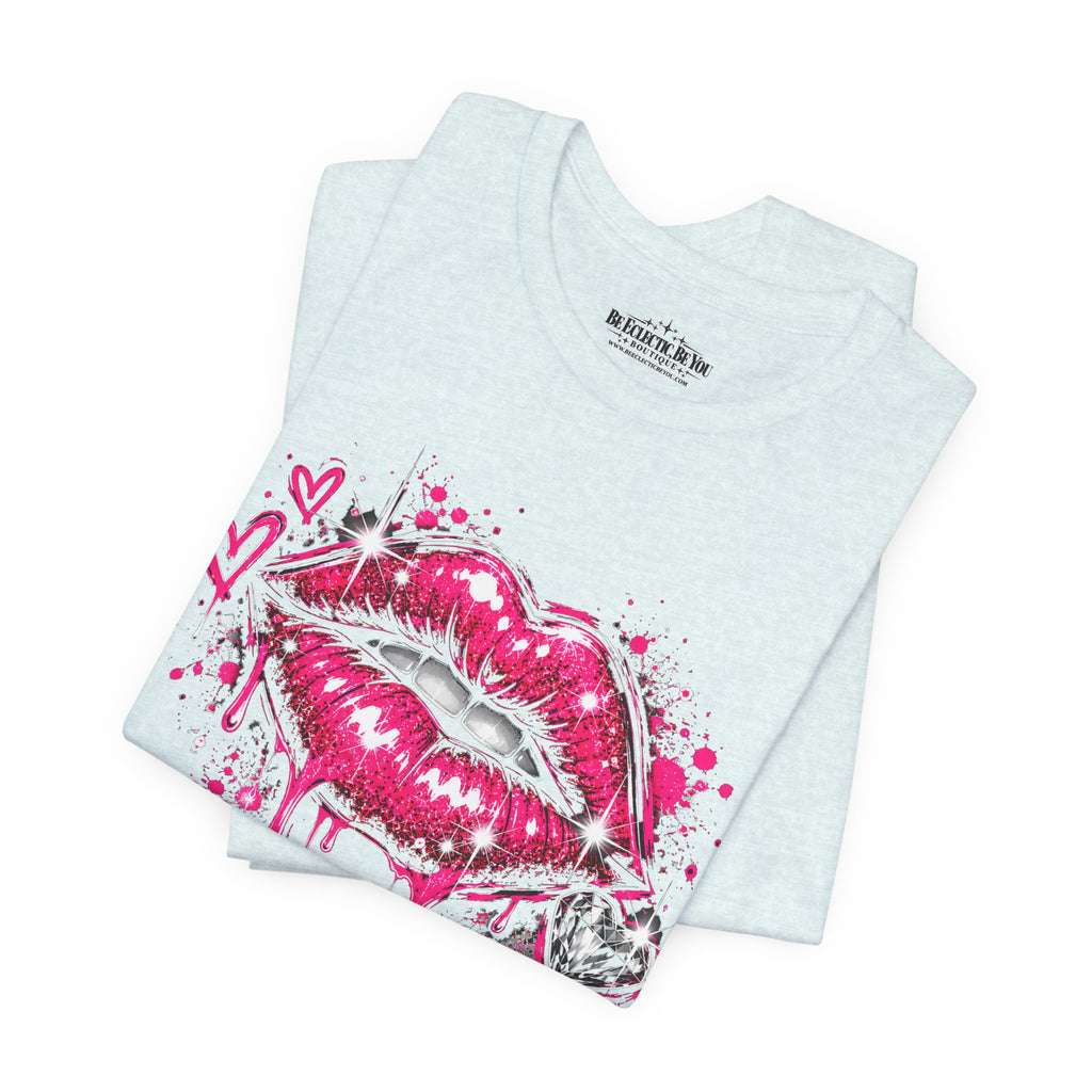 Kiss Lips Graphic Tee Sparkly