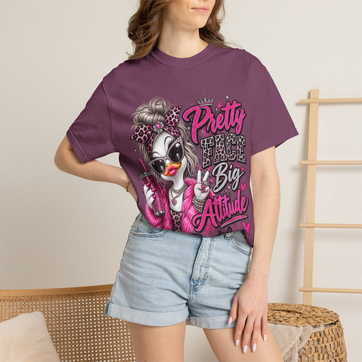 Pretty Big Attitude T‑Shirt — Cute Sassy Graphic Tee