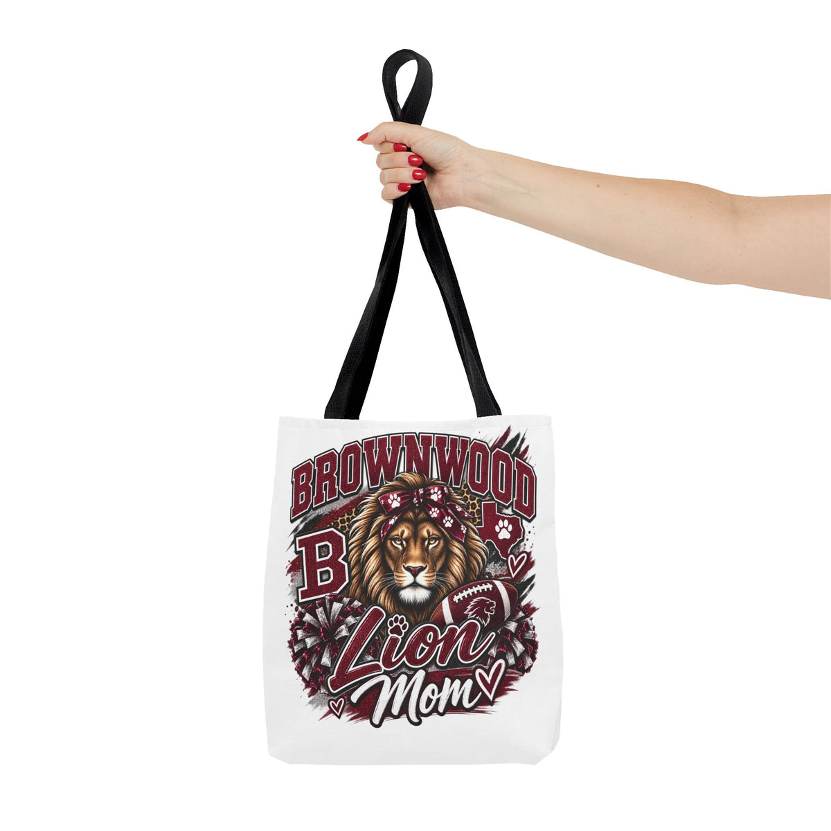 Lion Mom Tote Bag — Brownwood School Spirit Lion Mom Tote
