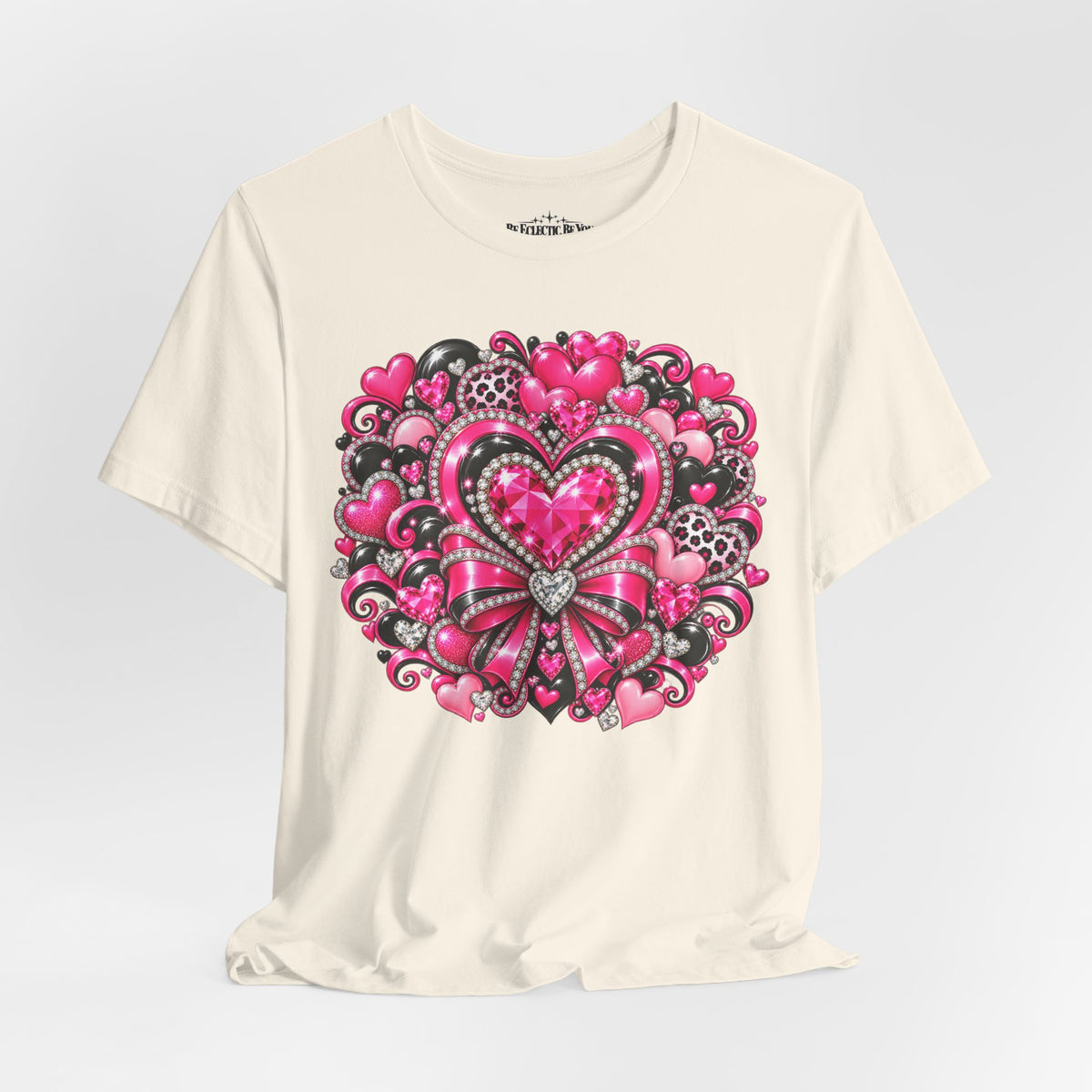 Pink Heart Valentine’s Day Graphic T-Shirt