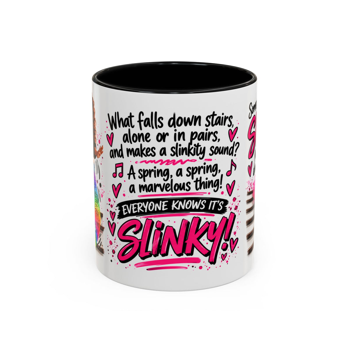 Slinky Coffee Mug — Funny Rainbow Slinky Gift for Friends & Teachers
