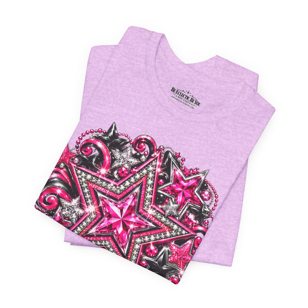 Pink Star Swirl Graphic Tee