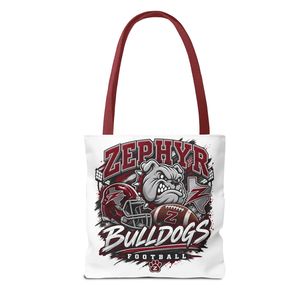 Bulldogs Football Tote Bag — Zephyr Mascot Collegiate Game Day Tote