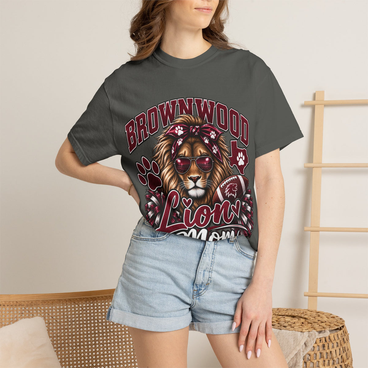 Brownwood Lion Mom T-Shirt — School Spirit Lioness Tee