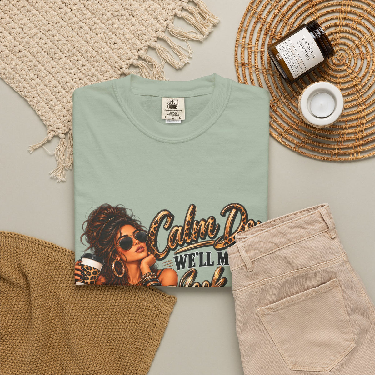 T-Shirt — "Calm Down We'll Make It Look Like An Accident" Vintage Badass Graphic