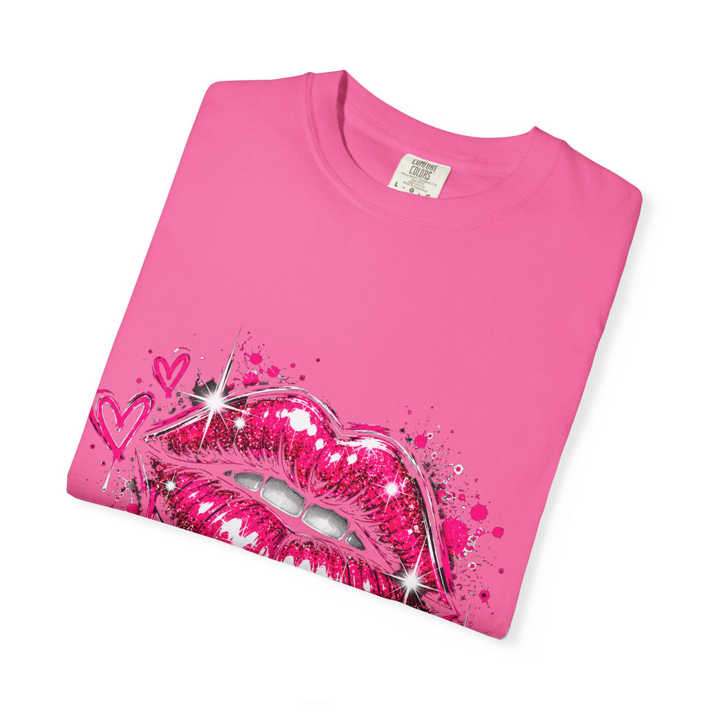 Dripping Pink Kiss T‑Shirt — Graffiti Lip Art Tee