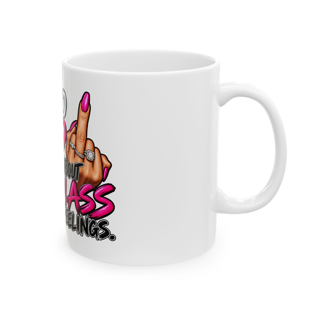 Funny Middle-Aged Mug – "I'm Too Old to Worry About Grown-Ass People’s Feelings" Ceramic Coffee Cup