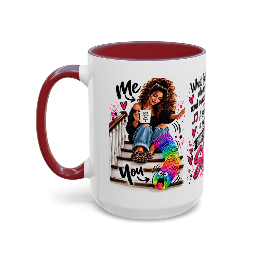 Slinky Coffee Mug — Funny Rainbow Slinky Gift for Friends & Teachers