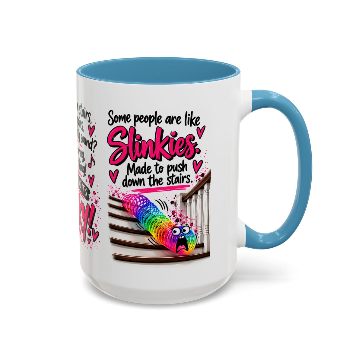 Slinky Coffee Mug — Funny Rainbow Slinky Gift for Friends & Teachers