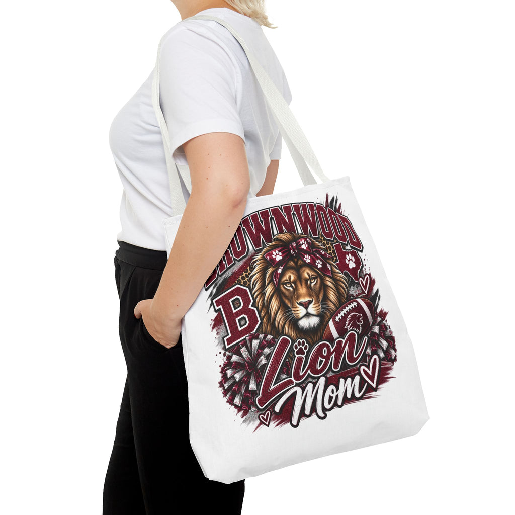 Lion Mom Tote Bag — Brownwood School Spirit Lion Mom Tote