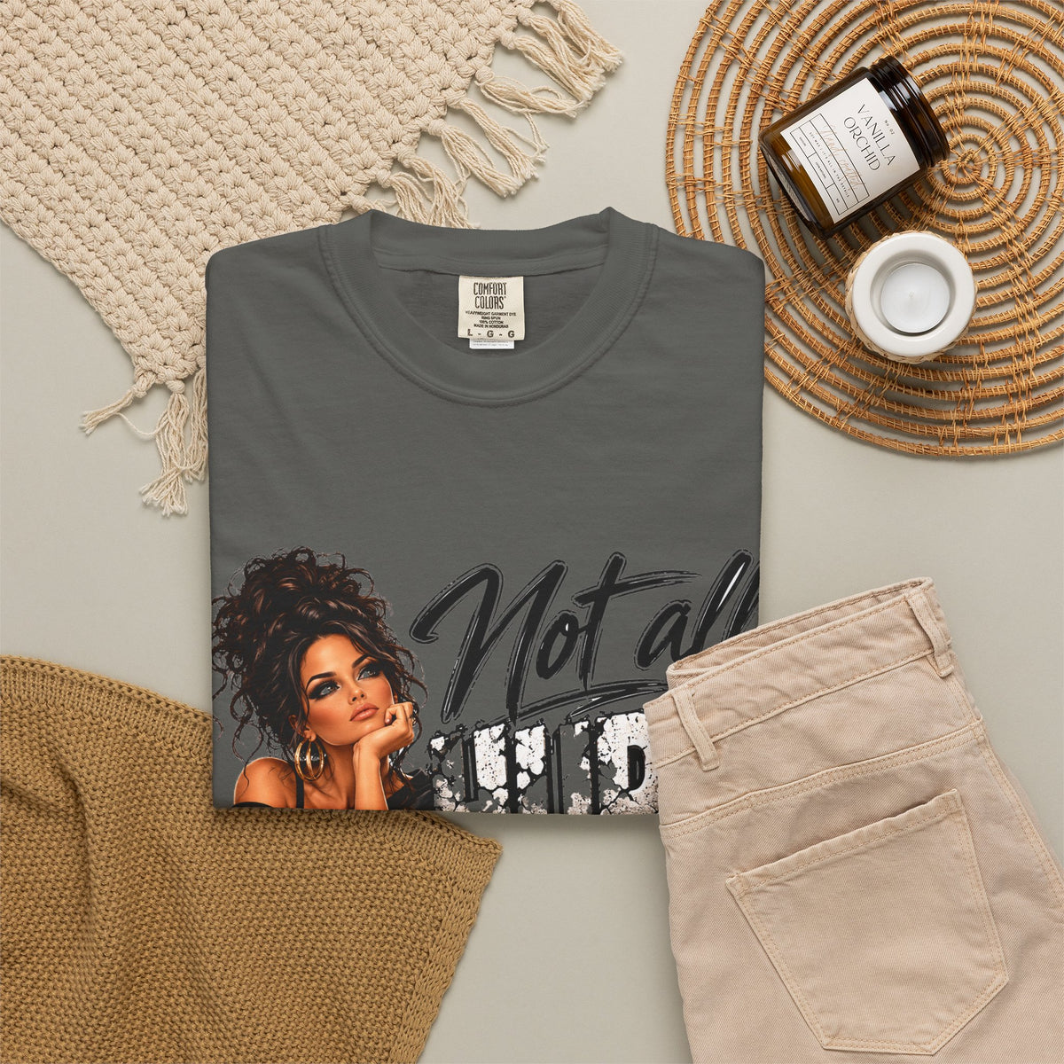 T-Shirt — "Not All Hurts Can Be Photographed" Graphic Tee (Sad Girl Illustration)