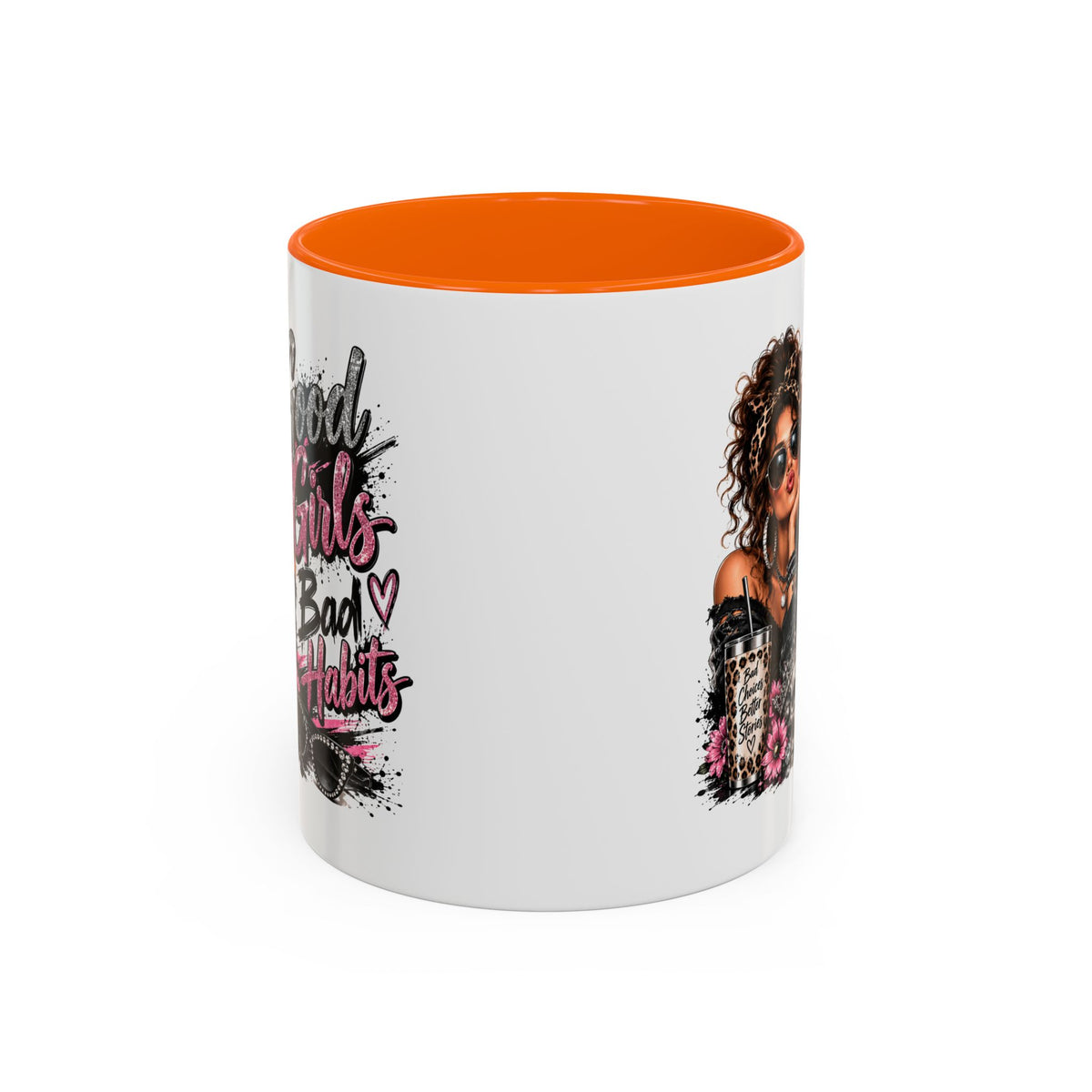 Good Girls Bad Habits Accent Coffee Mug – 11/15oz Stylish Graphic Mug for Trendy Women