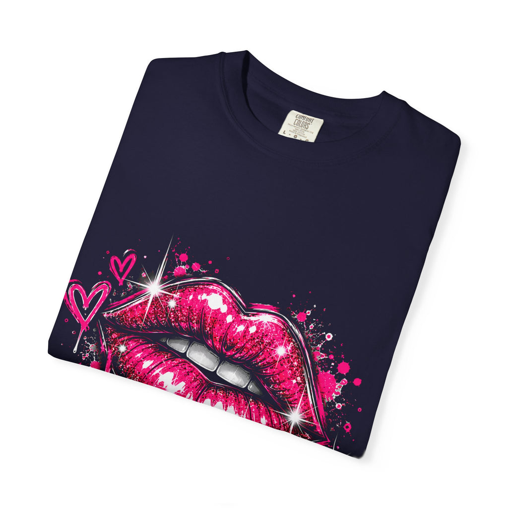 Dripping Pink Kiss T‑Shirt — Graffiti Lip Art Tee