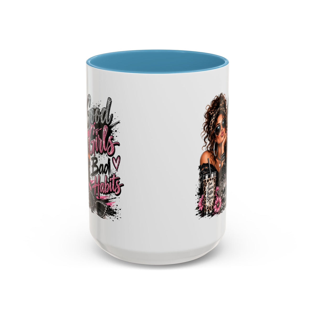 Good Girls Bad Habits Accent Coffee Mug – 11/15oz Stylish Graphic Mug for Trendy Women