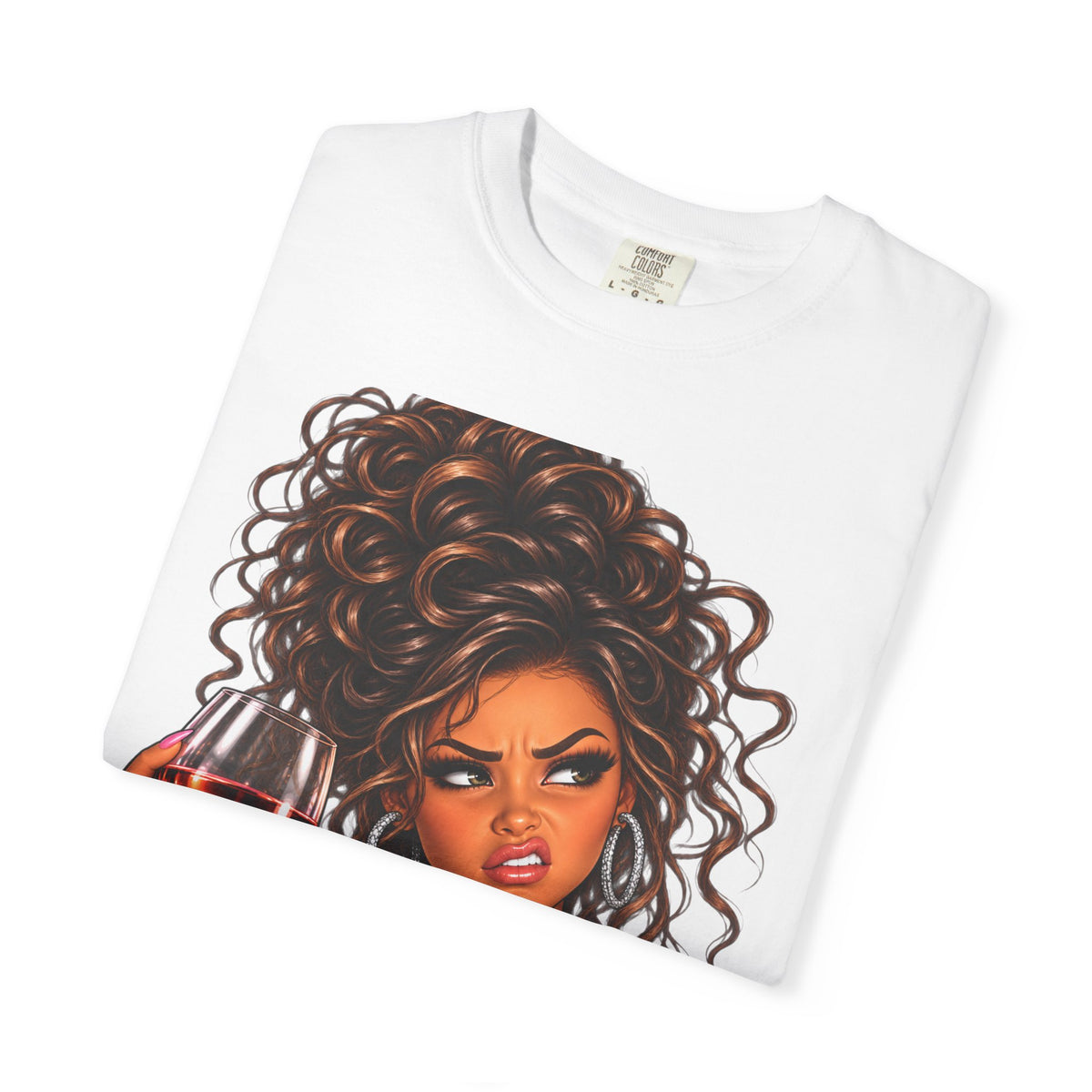 Sassy Curly Girl Wine T-Shirt