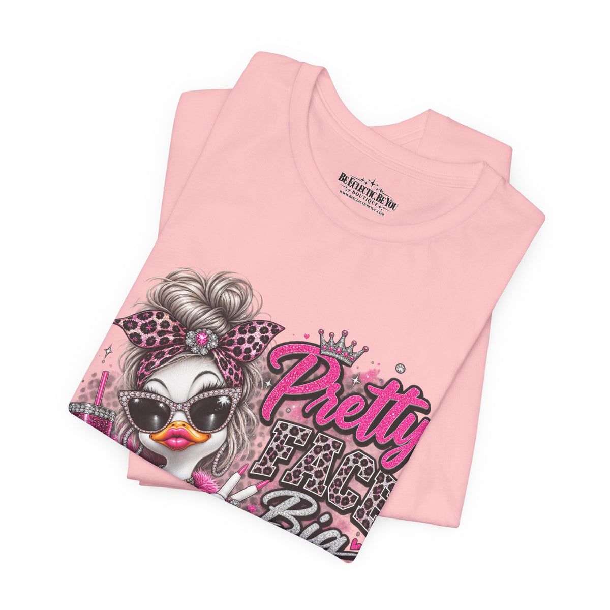 Pretty with a Big Attitude Don’t Care Graphic T-Shirt
