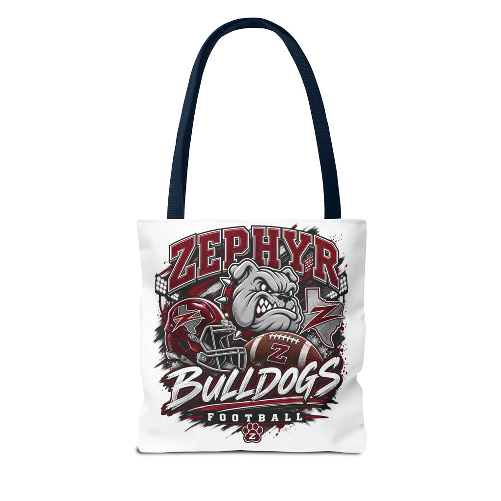 Bulldogs Football Tote Bag — Zephyr Mascot Collegiate Game Day Tote