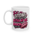 Ceramic Mug — 'They Said Be Brave' Pink Skull Gothic Coffee Cup (11oz, 15oz)