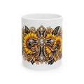 Gothic Cross Sunflower Mug
