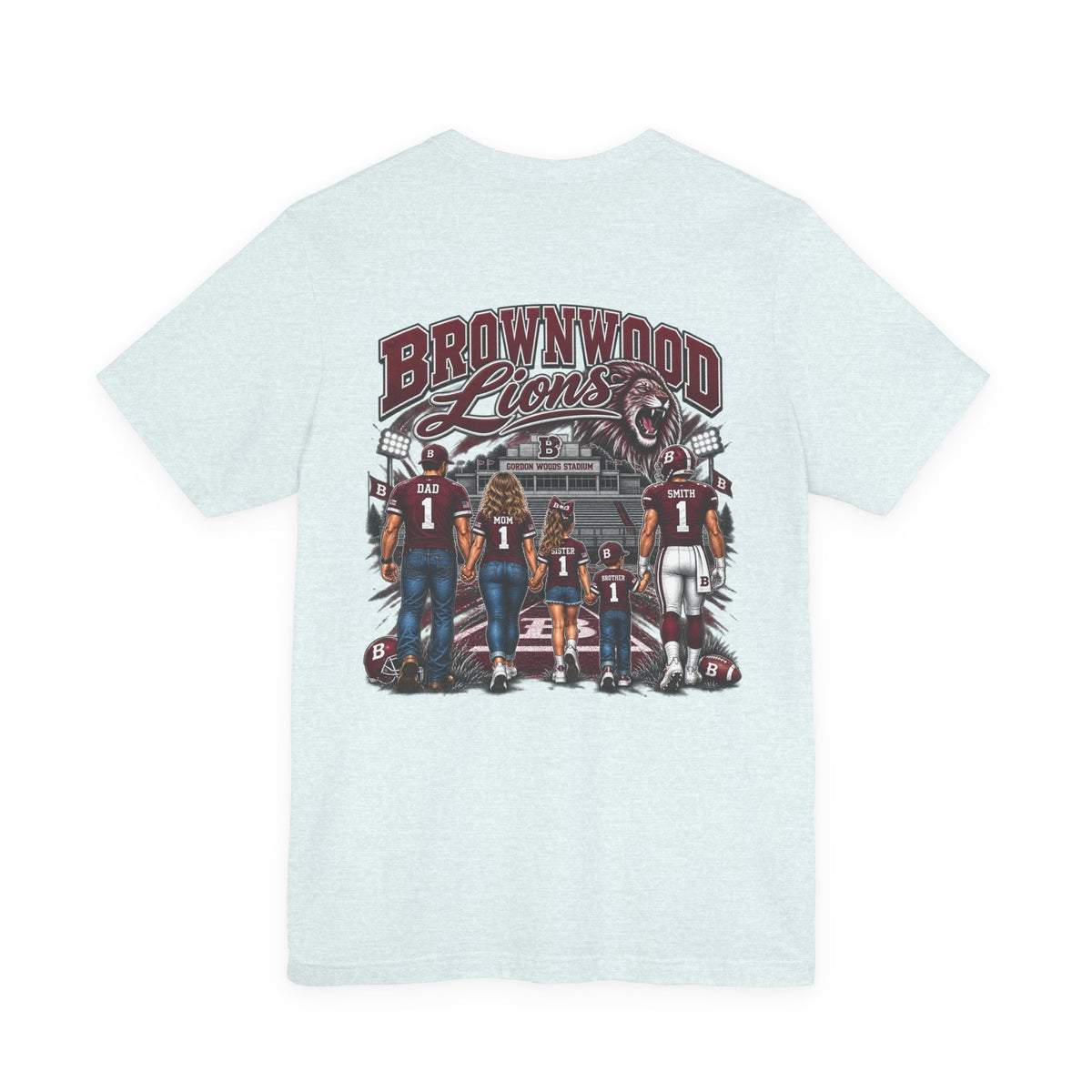 Brownwood Lions Family Football Graphic T-Shirt