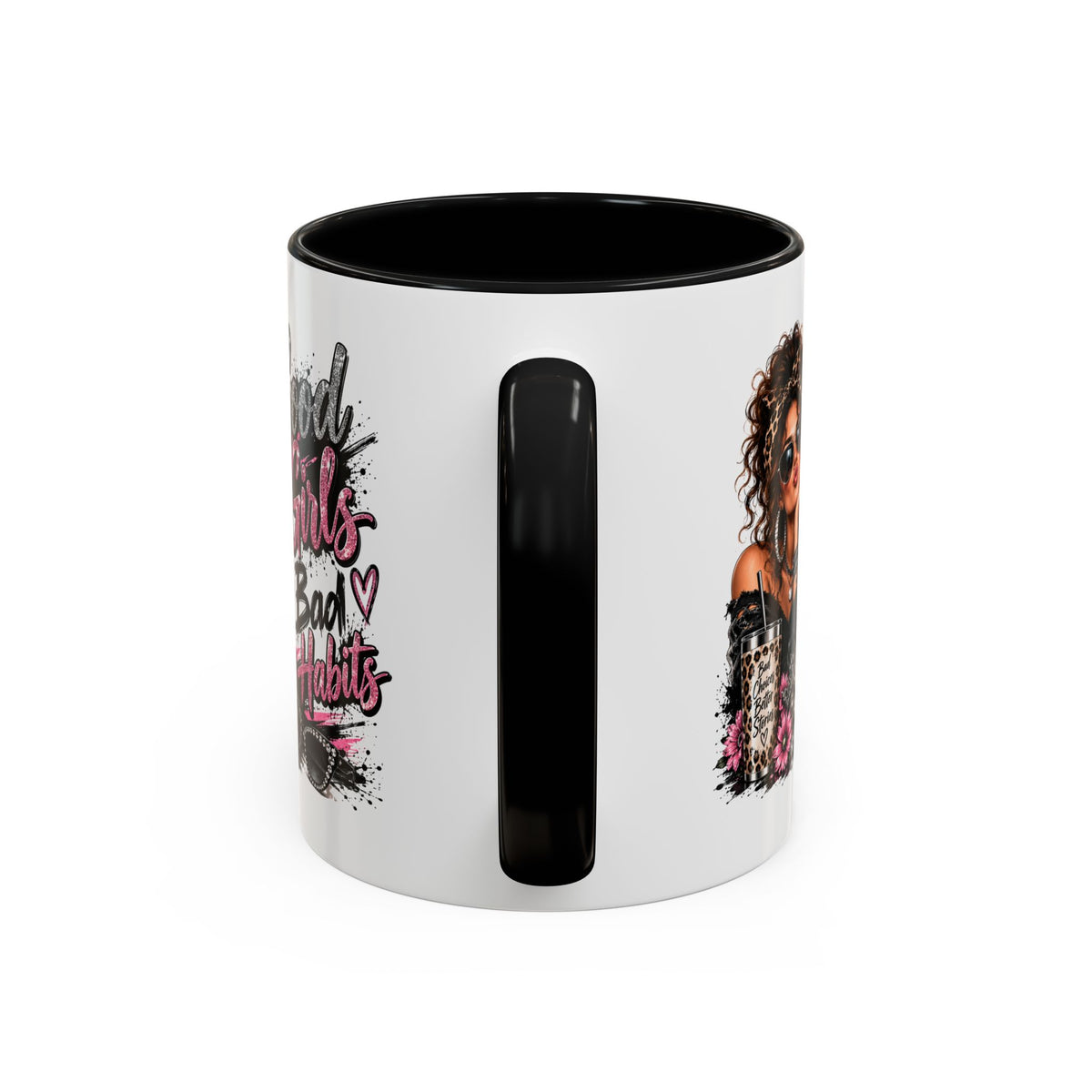 Good Girls Bad Habits Accent Coffee Mug – 11/15oz Stylish Graphic Mug for Trendy Women