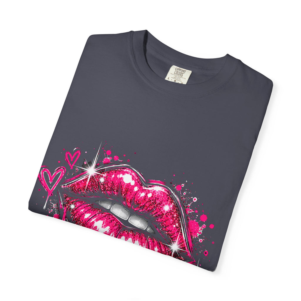 Dripping Pink Kiss T‑Shirt — Graffiti Lip Art Tee