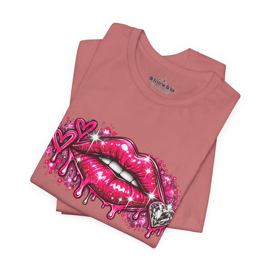 Sparkly Pink Lips Graphic Tee