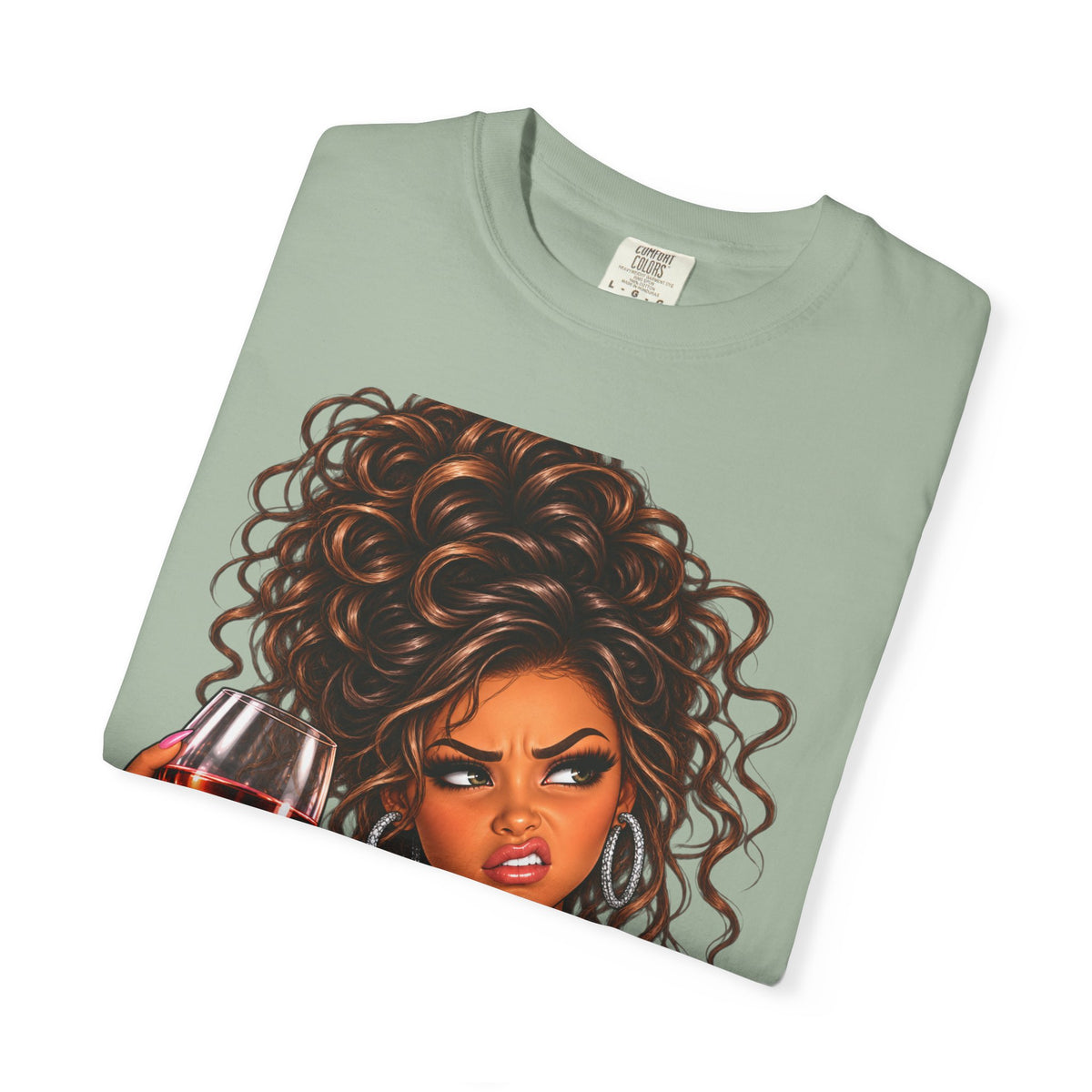 Sassy Curly Girl Wine T-Shirt