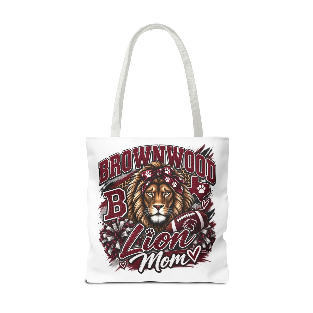 Lion Mom Tote Bag — Brownwood School Spirit Lion Mom Tote