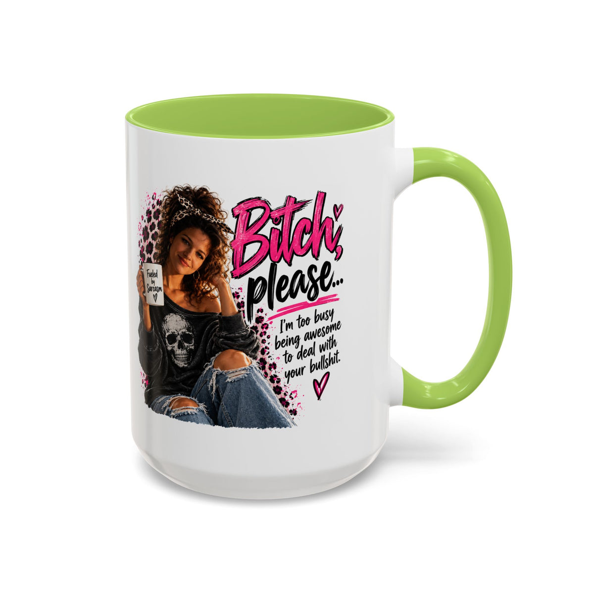 Accent Coffee Mug - "Bitch Please" Funny Sassy Woman Graphic Mug (11/15oz)