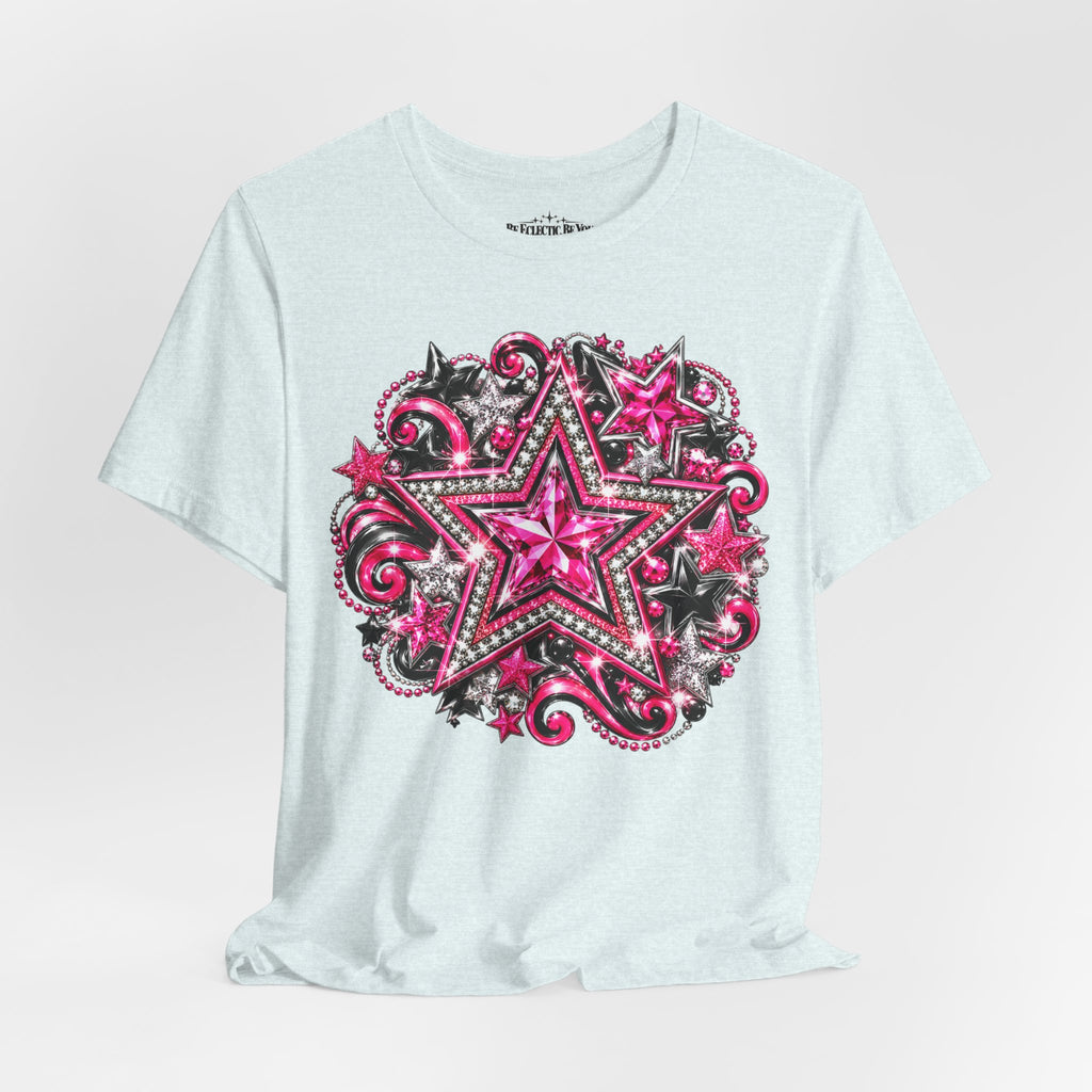 Pink Star Swirl Graphic Tee