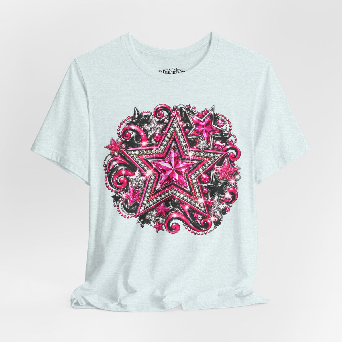 Pink Star Swirl Graphic Tee