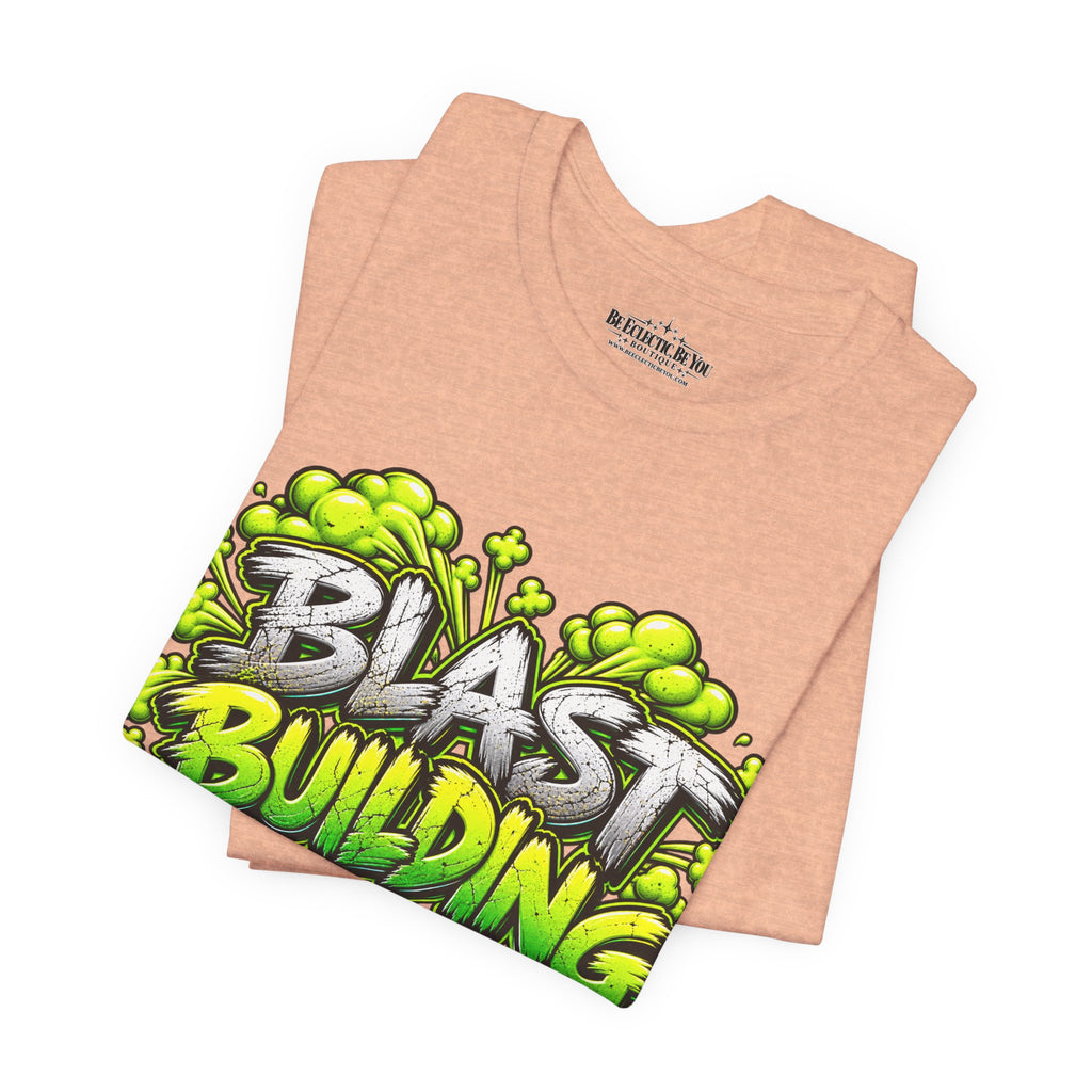 Blast Building Warning Blast Zone Graphic T-Shirt