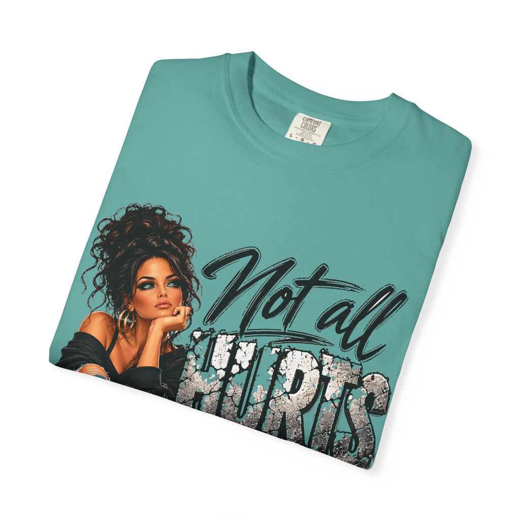 T-Shirt — "Not All Hurts Can Be Photographed" Graphic Tee (Sad Girl Illustration)