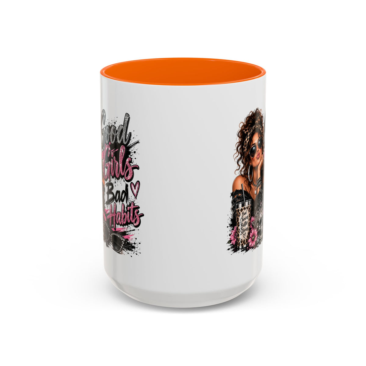 Good Girls Bad Habits Accent Coffee Mug – 11/15oz Stylish Graphic Mug for Trendy Women