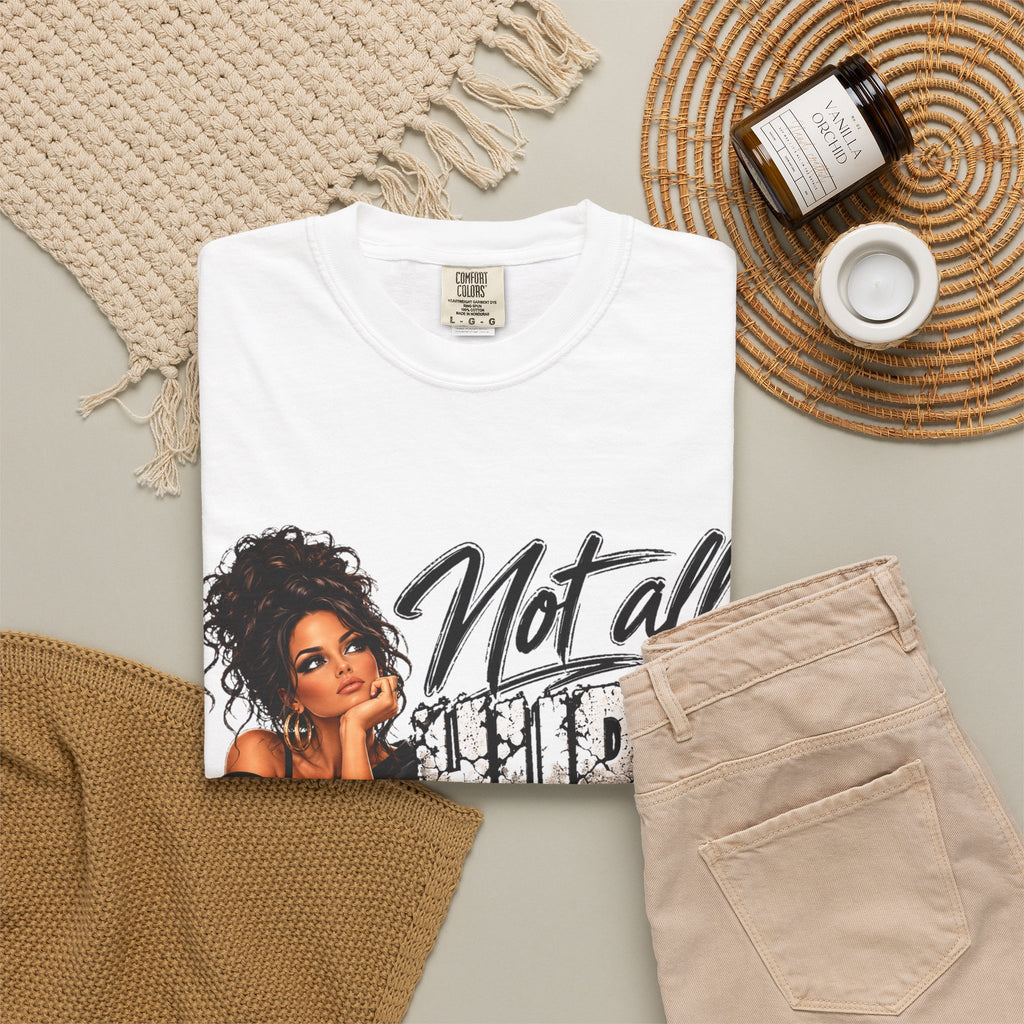 T-Shirt — "Not All Hurts Can Be Photographed" Graphic Tee (Sad Girl Illustration)