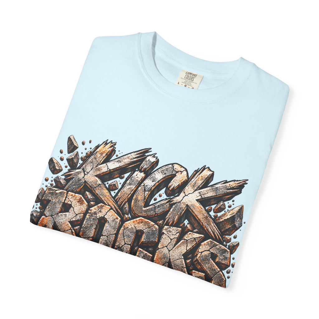 Kick Rocks T‑Shirt — Grunge Stone Graffiti Tee