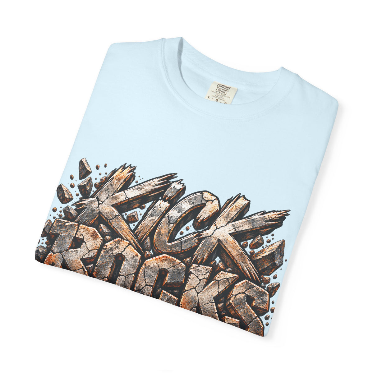 Kick Rocks T‑Shirt — Grunge Stone Graffiti Tee