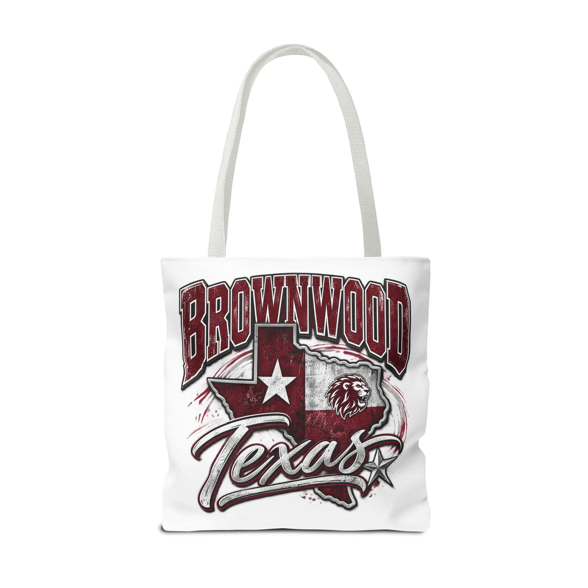 Brownwood Texas Tote Bag – Vintage State Pride AOP Canvas Tote