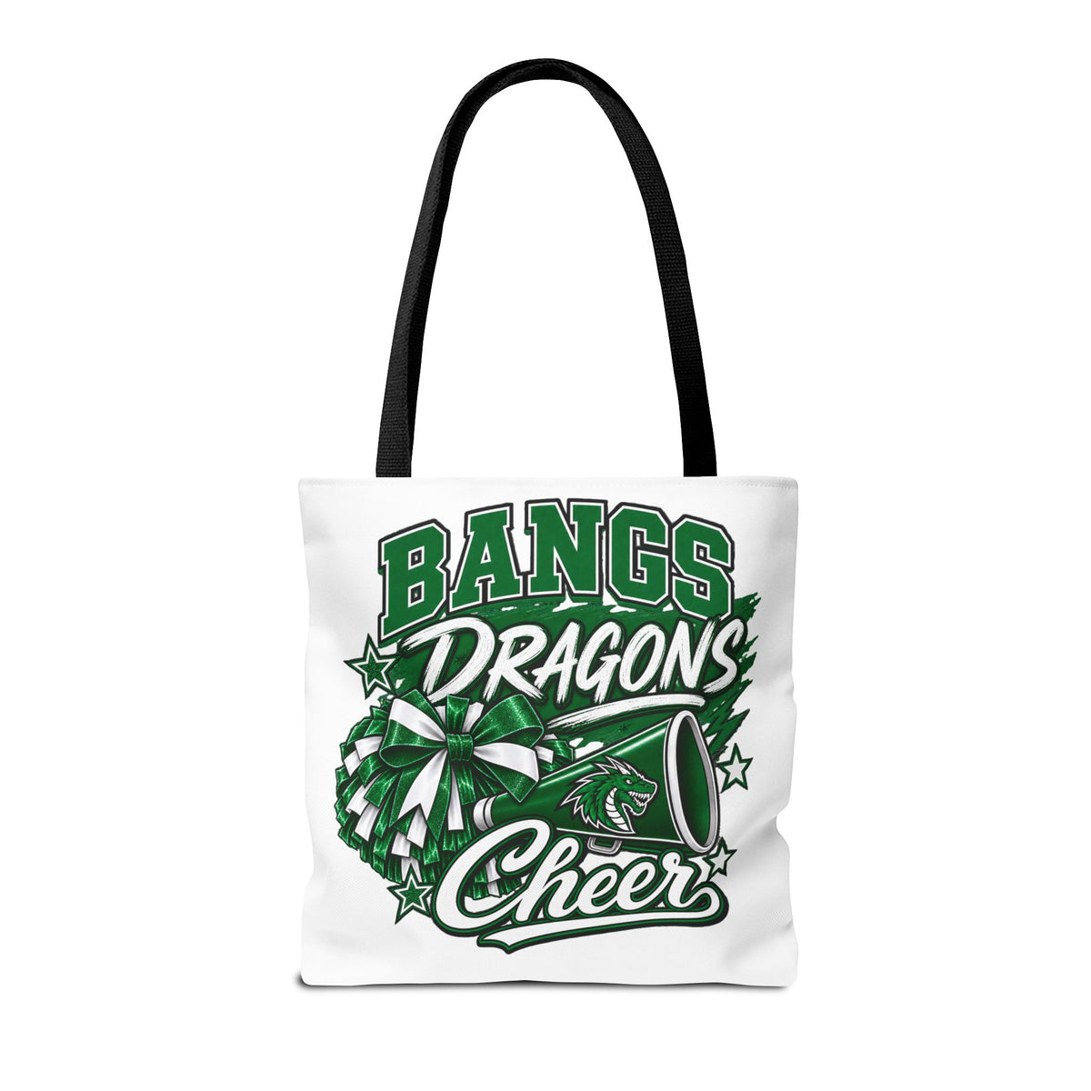 Bangs Dragons Cheer Tote Bag – Pom-Pom & Megaphone School Spirit Tote
