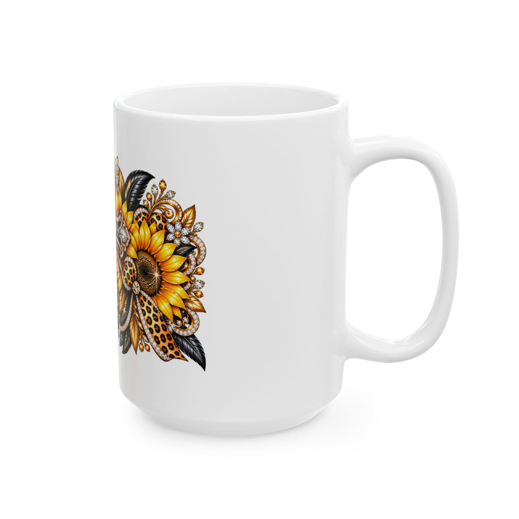 Gothic Cross Sunflower Mug