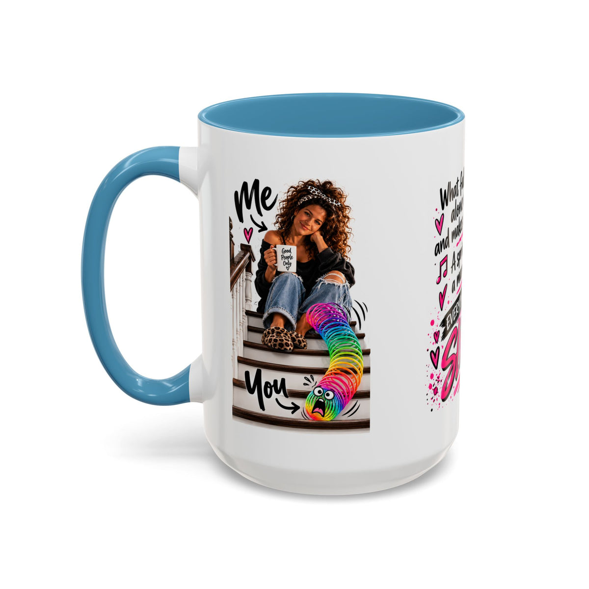 Slinky Coffee Mug — Funny Retro Toy Quote Accent Mug (11/15 oz)