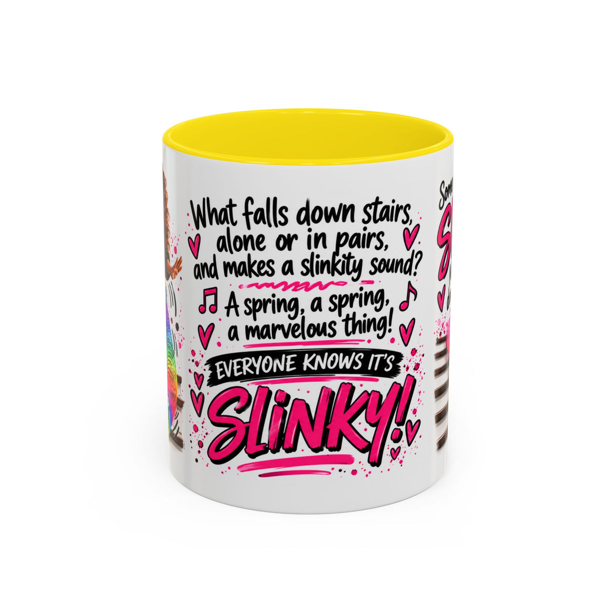 Slinky Coffee Mug — Funny Rainbow Slinky Gift for Friends & Teachers