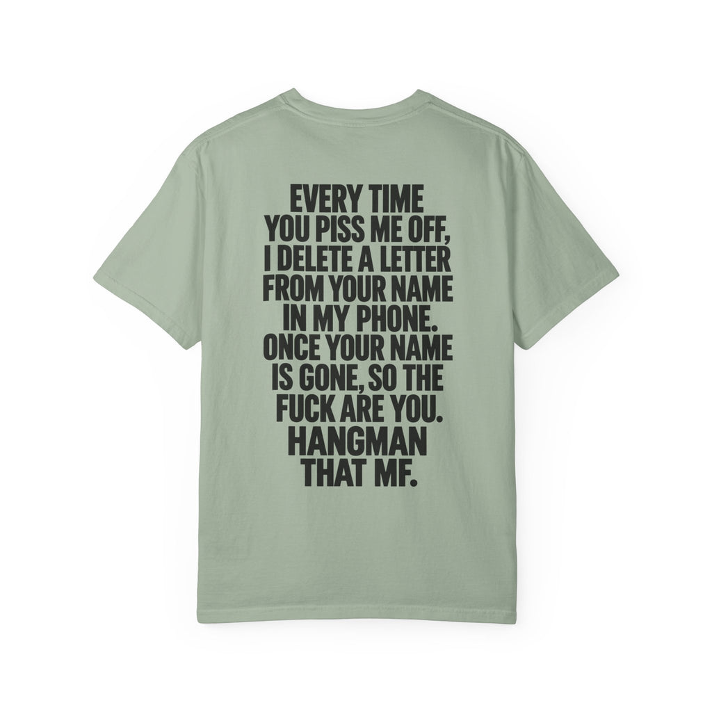 Hangman Game Unisex Garment-Dyed T-shirt