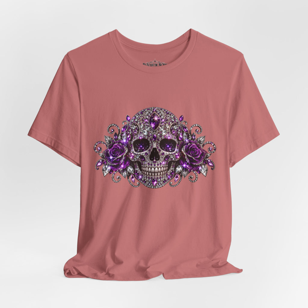 Gothic Purple Skull Tee