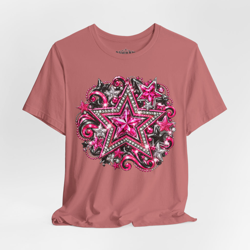 Pink Star Swirl Graphic Tee