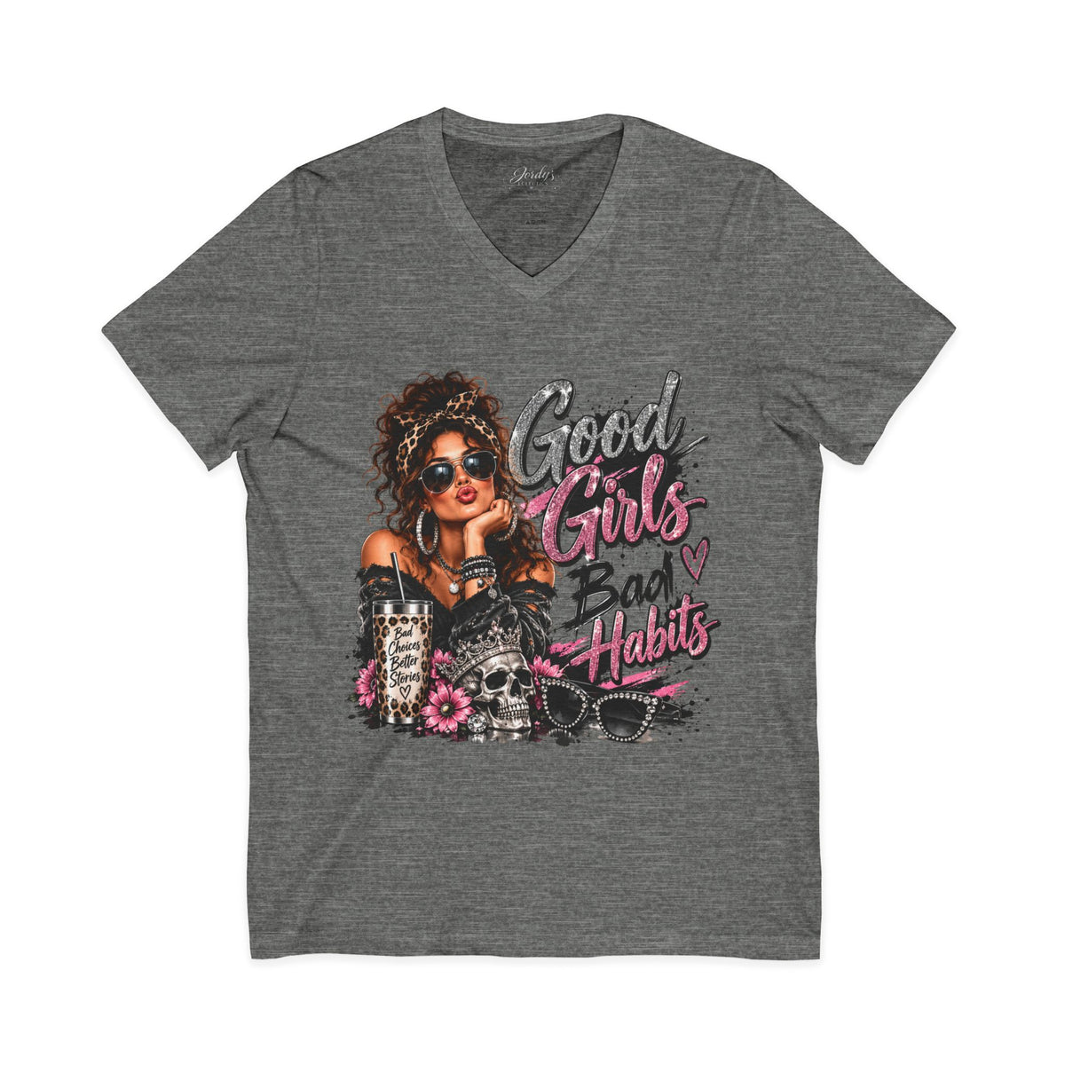 Good Girls Bad Habits V-Neck Tee