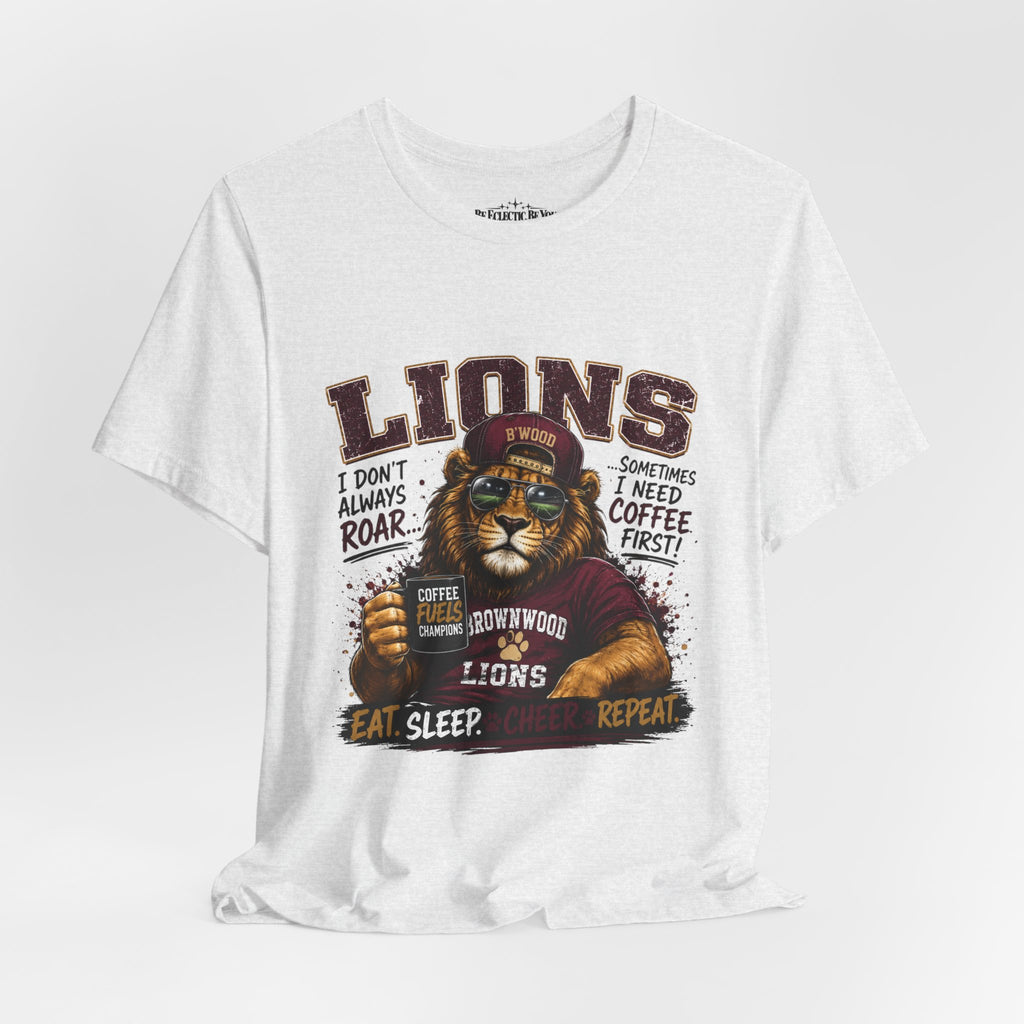 Lions Coffee First Eat Sleep Repeat Graphic T-Shirt
