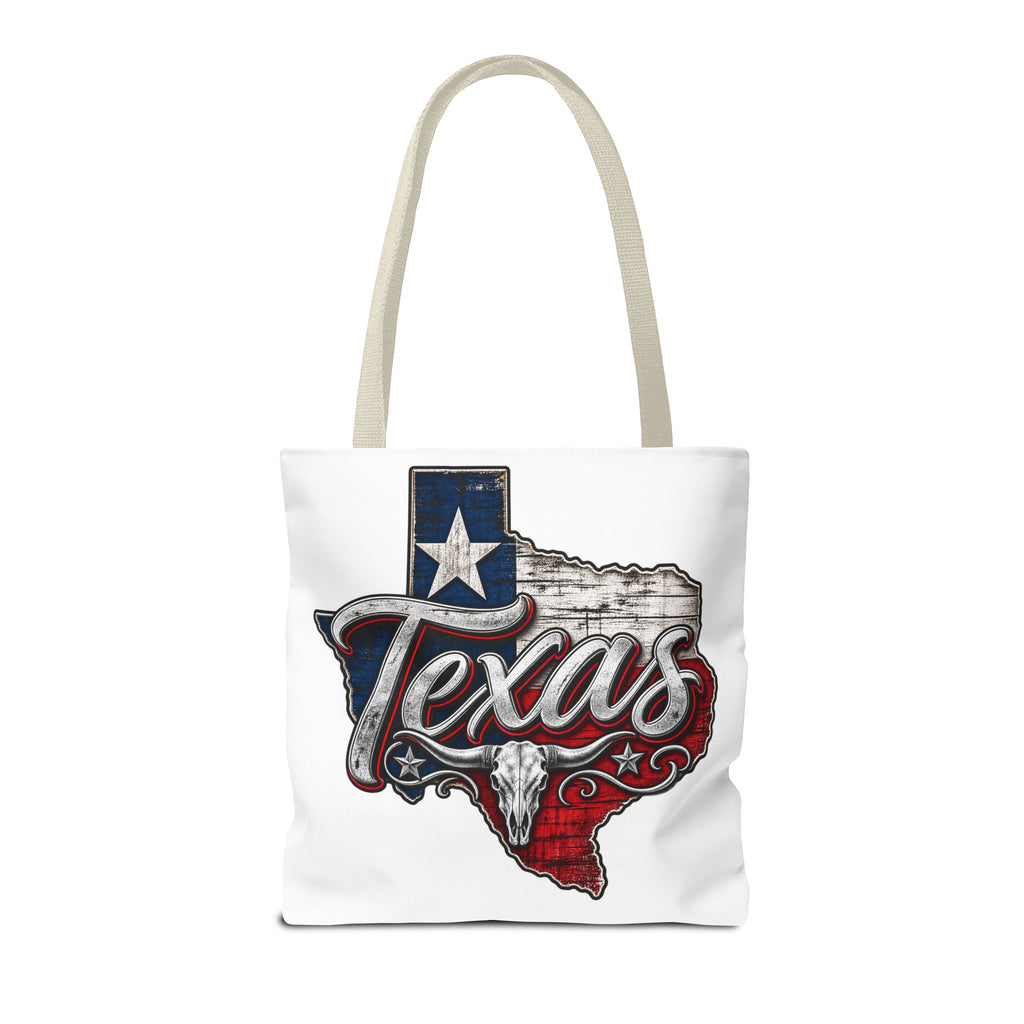 Texas Flag State Outline Tote Bag — Rustic Western 'Texas' Design